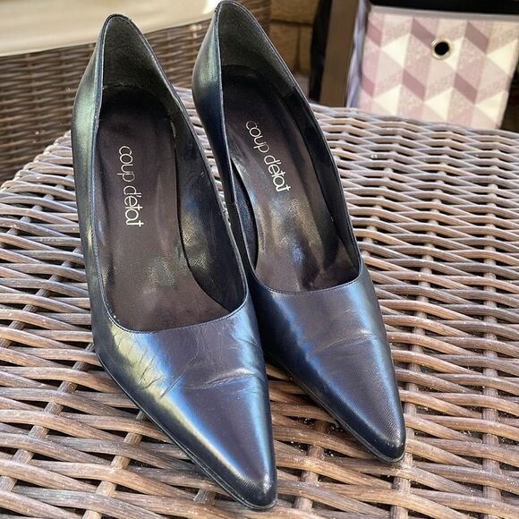 Black Pointy Pumps , Coup d’etat, SZ 9B - Picture 1 of 6